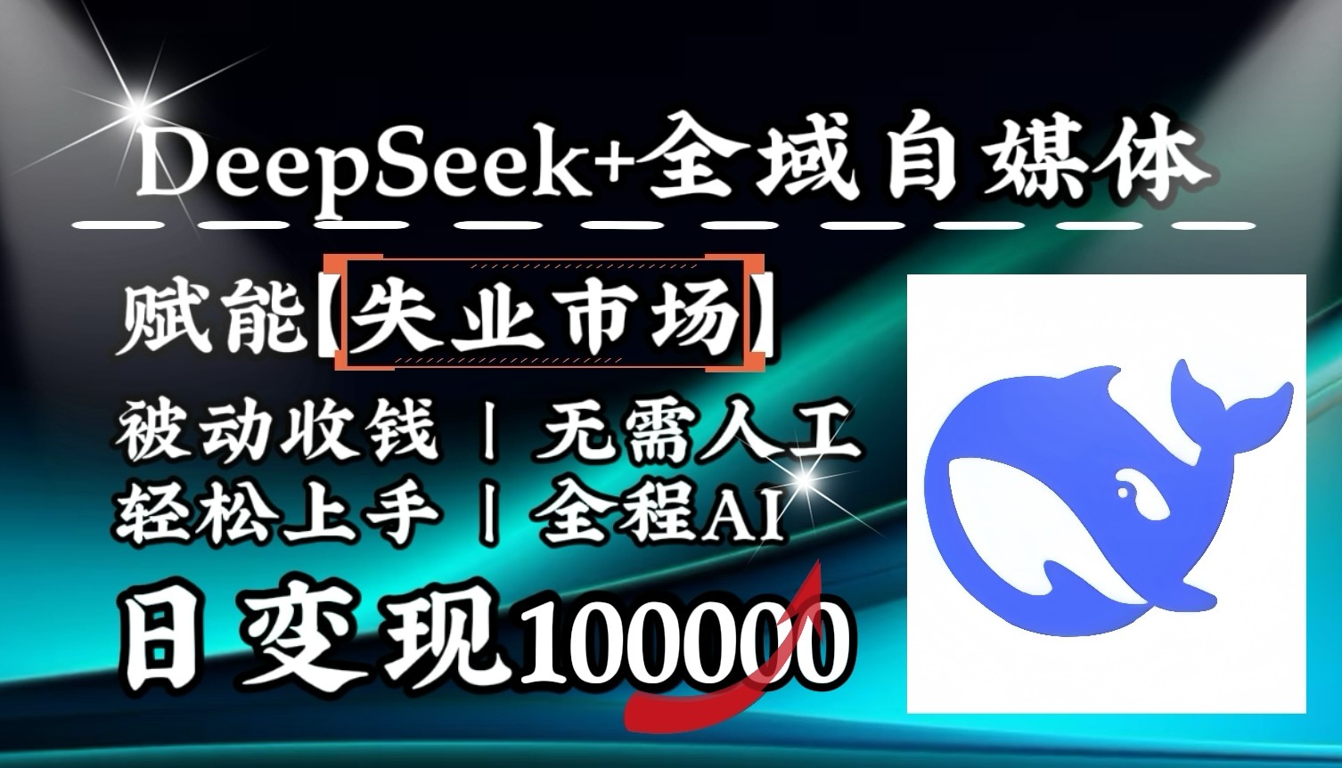 降维打击，DeepSeek+失业市场，全自动操作，结合人人刚需，单月利润轻松破100000＋ - 趣酷猫