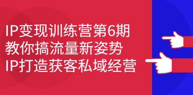 IP变现训练营第6期：教你搞流量新姿势，IP打造获客私域经营 - 趣酷猫