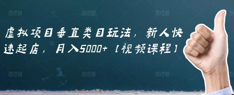 虚拟项目垂直类目玩法，新人快速起店，月入5000+【视频课程】 - 趣酷猫