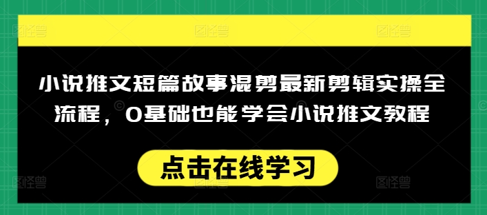 小说推文短篇故事混剪最新剪辑实操全流程，0基础也能学会小说推文教程，肯干多发日入多张 - 趣酷猫