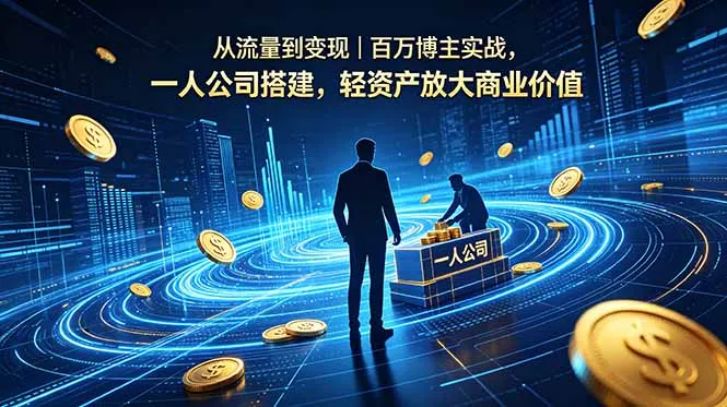 从流量到变现|百万博主实战,一人公司搭建,轻资产放大商业价值_趣客盟