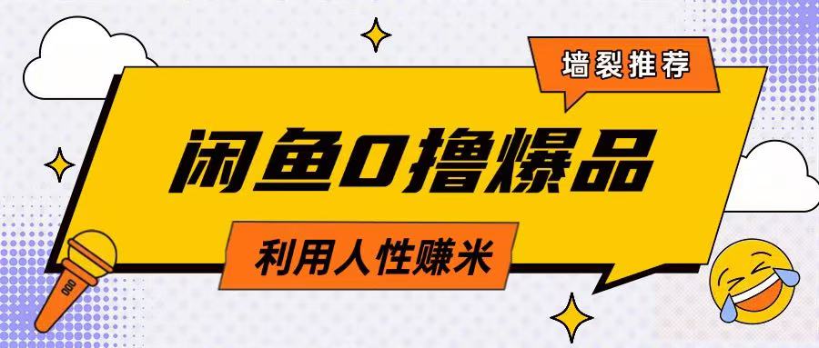 咸鱼0撸玩法利用人性售卖商品达到日挣2张的效果 - 趣酷猫