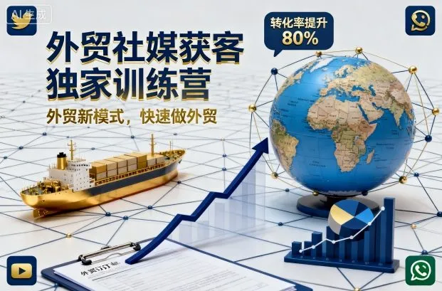 外贸社媒获客独家训练营,外贸新模式,快速做外贸(更新26年5月)_趣客盟